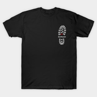 Boot print Bootblack in white T-Shirt